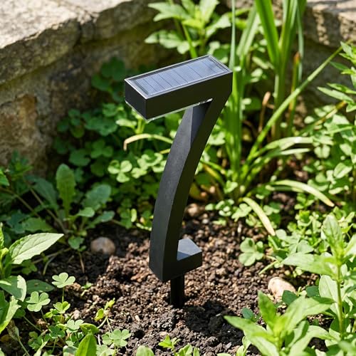 Solar Lawn Lights 7-Shaped Solar Walkway Light Outdoor IP65 Waterproof Dusk to Dawn for Driveway, Lawn, 6 Pack