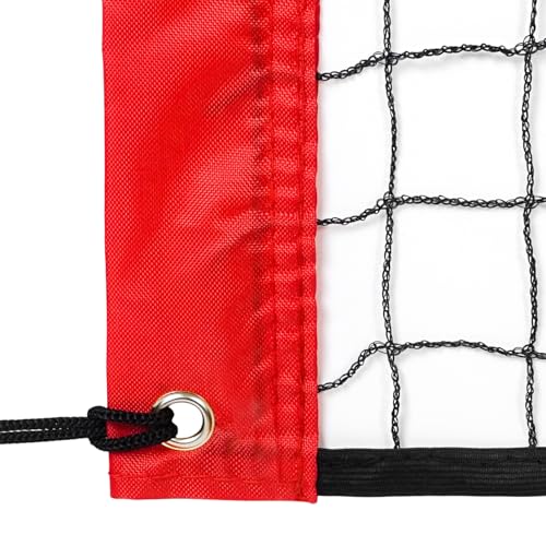 Aoneky 20ft Outdoor Replacement Badminton Net, Indoor Standard Regulation Badminton Court Netting Only, Red