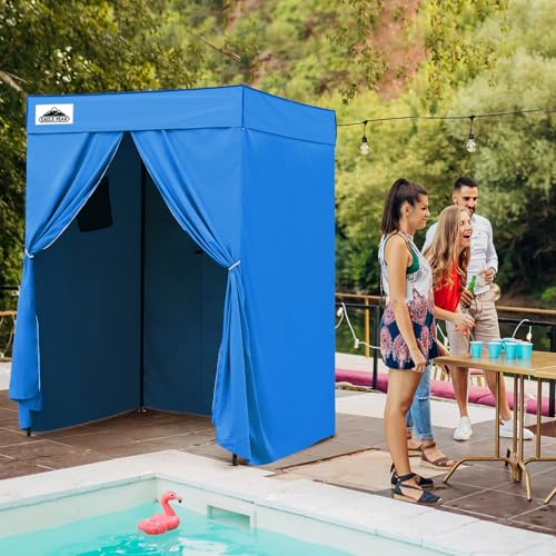EAGLE PEAK Flex Compact 5x5 Pop-up Canopy Changing Room, Portable Privacy Dressing Room for Indoor Fashion Photoshoots, Camping, or Pool, Light Blue - color: Light Blue, size: 5x5 ft