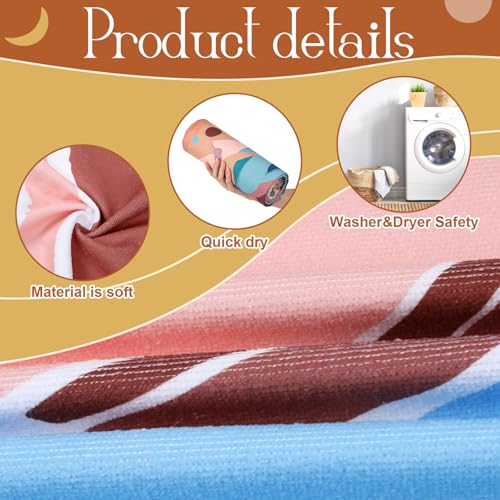 Peryiter 6 Pcs Boho Oversized Microfiber Beach Towels 36 x 72 Inch Sand Free Quick Dry Large Pool Towels Absorbent Camping Travel Blanket Set for Women Men Bath Beach - color: Earthy Color, size: 36 x 72 Inch, style: Boho Style