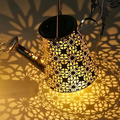 SRNPMIU Solar Watering Can Light, Solar Outdoor Decorative,Garden Decor Lights for Yard, IP65 Waterproof Hanging Lantern Landscape Lights, Garden Gifts for Mom, Grandma Women Birthday - color: Multicolor -Flower Fairy