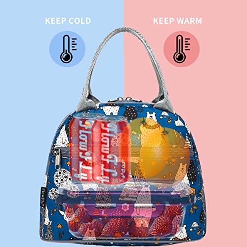 FlowFly Insulated Lunch Cooler Bag - Tote Bag Organizer for Women/Men, Owl - color: Owl