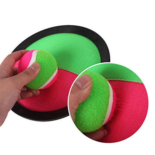 YMCtoys Kids Toys Toss and Catch Ball Set with 4 Paddles 2 Balls Outdoor Games for Kids Beach Pool Yard Games Toys for 3-12 Years Old Boys Girls Kids Adults Family
