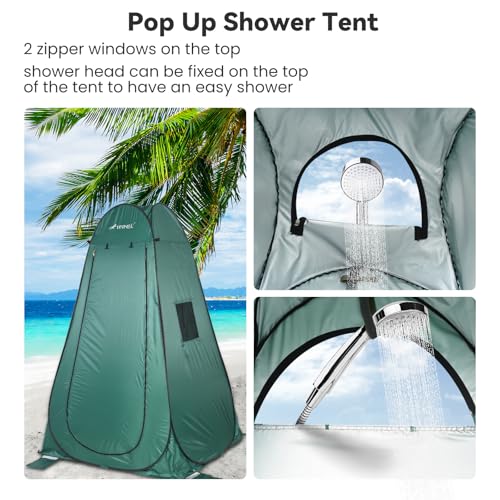 Pop Up Camping Shower Tent, Portable Dressing Changing Tent Outdoor with Carry Bag for Beach & Hiking, 75” x 48”x 48”