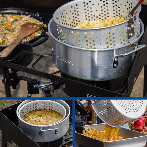 OuterMust Propane Double Burner for Outdoor Cooking Two Camping Stove with Removable Windscreen and Detachable Legs Stand for Home Brewing, Camping, BBQ - size: dual burners with wind gard