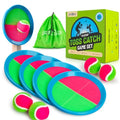 PlayZap Toss and Catch Ball Set - Outdoor Toys for Kids Games - Outside Yard Pool Beach Toys for 3 4 5 6 7 8+ Years Old Boys Girls - Birthday Baseball Gift - color: Pink 4 Paddles 4 Balls