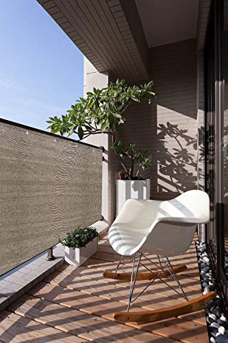 Alion Home Elegant Privacy Screen for Backyard Fence, Pool, Deck, Patio, Balcony, Outdoor Paneling and Outdoor Screening- Include Zip Ties (3 x 13 FT, Walnut) - color: Walnut, size: 3 x 13 FT
