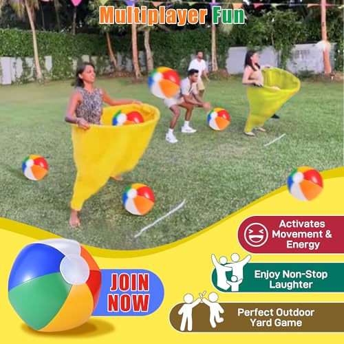 Granny Pants Outdoor Game with 4 Bouncy Balls, Giant Yard Toss Game for Teens & Adults, Hilarious Outdoor Party Relay Game, Team Building Lawn Field Game Set for BBQ, Family Reunion