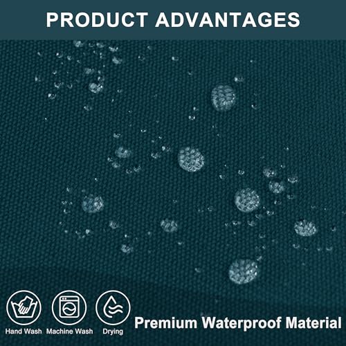 Dog Bed Covers Replacement Washable, Waterproof Dog Bed Cover with Zipper, 36Lx27Wx3H inch Durable Oxford Pet Bed Cover for Outdoor/Indoor Use, Cover Only, Cyan - color: Cyan, size: 36*27*3 inch