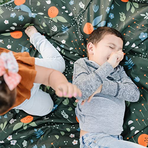 RED ROVR Large Indoor/Outdoor Adventure Blanket |for Parks, the Beach and Indoor activites |Compact with Shoulder Strap & Pocket (Orange Blossom) - color: Orange