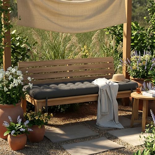 Vercraft Long Floor Cushion Large Floor Cushion with Brushed Cotton 74.8 x 27.5 x 3.15 in Jumbo Lounger Pillow for Outdoor Indoor Bay Window Meditation Yoga Reading Sleeping (1 Pc,Dark Gray) - color: Dark Gray