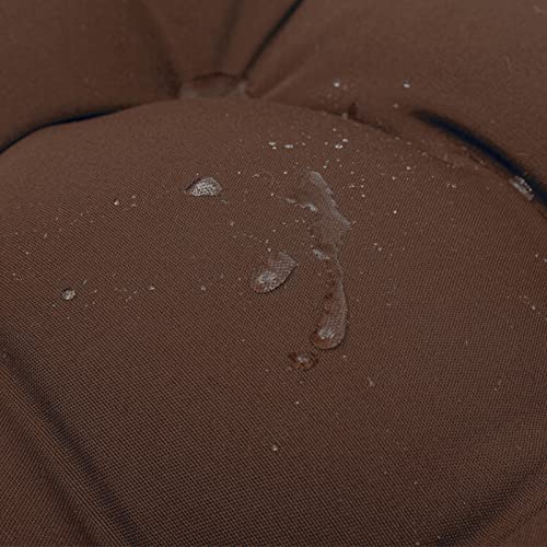 QILLOWAY Outdoor High Back Chair Cushion for Adirondack, All Weather Rocking Chair Cushions Thick Padded Replacement for Patio Furniture,Coffee - color: Coffee