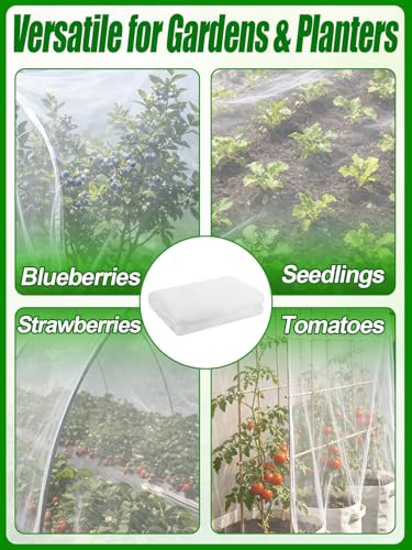 6.5x10ft Garden Netting - Ultra Fine Mesh Plant Covers to Keep Small Animals Pest Out, Bird Barrier Screen for Protecting Vegetables Fruits Flowers Raised Beds (Without Support Pole), 1 Pack - size: 6.5 x 10ft