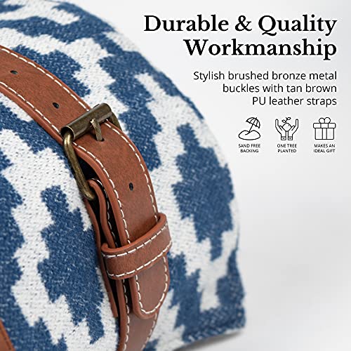 Komorebi Extra Large Picnic Blanket - 78” x 59” - Waterproof Outdoor Blanket, Foldable & Portable Sandproof Beach Blanket - Blue Travel Mat with Soft Cotton & Carry Handle - color: Blue