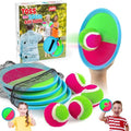 Kids Toys Toss and Catch Ball Game Set, Classic Outdoor Games with 4 Paddles 4 Balls and 1 Storage Bag, Beach Games, Yard Games, Kids Birthday Gift for 3 4 5 6 7 8 9 10 Year Old Boys Girls