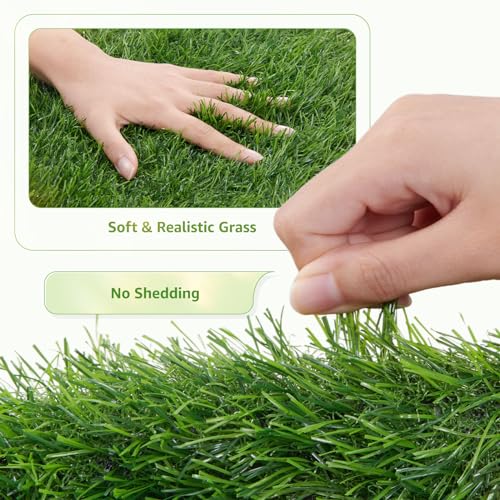 LOOBANI Dog Grass Pad with Tray Large - Dog Litter Box Indoor Potty for Apartment and Patio Training with 2 Pack Grass Pee Pads for Replacement(Tray Potty 45 * 29inch) - size: Tray Potty 45*29inch