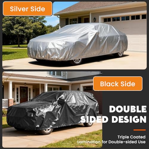 Keten Tarps Heavy Duty Waterproof 16X20 Feet, Extra Thick 16 Mil, Tear & Fade Resistant, UV Blocking, Outdoor Tarp with Reinforced Grommets for Roof, Camping, Patio, Pool, Boat(Silver/Black) - color: 16mil Sliver/Black, size: 16x20ft