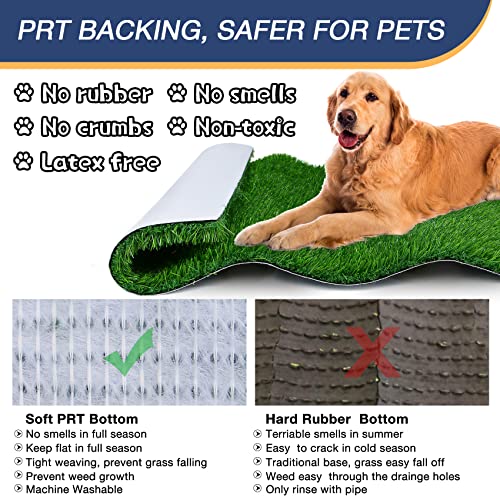 GLOBREEN Artificial Grass Pee Pad for Dogs, 48"x31.5" Pet Friendly Turf Potty Training Puppy, Washable Reusable, High-Drainage, - size: XL: 48" x 31.5"