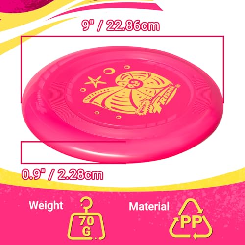 Frisbee Go Flying Disc, 9 Inch Lightweight Sports Disc for Beginners Outdoor Beach Backyard Lawn Park Camping Family Activity Game - 70g - color: V3