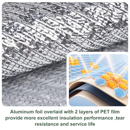 Aluminet Shade Cloth, 6x8FT 99% Heat Reflective Tarp for Blocking Sun with Reinforced Stainless Steel Grommets for Pergola Shade Cover, Garden, Cars, Dogs, Greenhouse - color: 99% Shading Rate, size: 6x8 FT