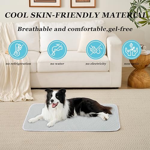 MICROCOSMOS Sleeping Pad & Pet Cooling Mat- Breathable Bubble Surface, EZ Clean. Keep Cooling for Pets, Kids and Adults in Summer.(GreyWhite, 48" x 24") - color: GreyWhite, size: 48" x 24"