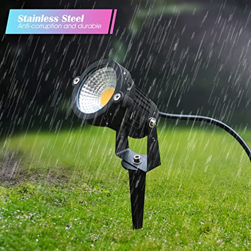16 Packs Threaded Spike Flood Light Ground Stake Metal Replacement Stakes for Solar Lights Outdoor LED Solar Light Stakes with 16 Hex Screws for Gardens Yard Path Lawn 6.3 Inches (Black)