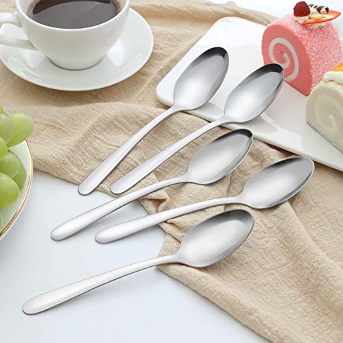 36 Pieces Teaspoons Set, 6.2 Inches Stainless Steel Teaspoons Silverware, Small Spoons, Mirror Polished & Dishwasher Safe, Tea Spoons Suitable for Home, Kitchen and Restaurant - color: Chrome