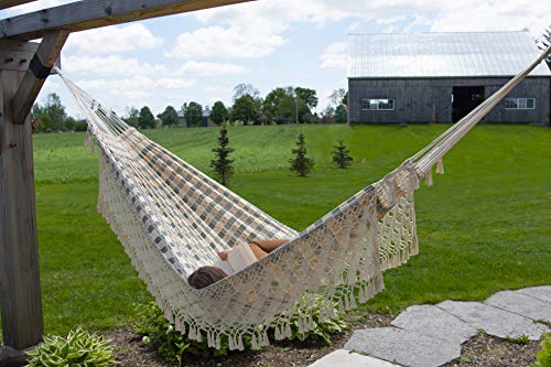 Vivere Authentic Brazilian Luxury Hammock - 450 lb Capacity (Honey Island) - color: Honey Island