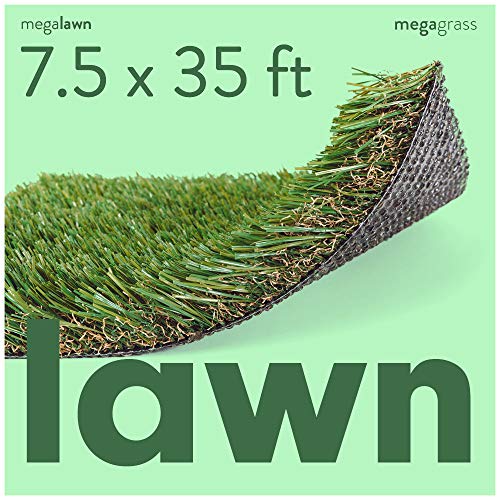 15 x 73 Feet Artificial Grass Mat for Lawn/Deluxe Realistic Synthetic Turf Rug [Thick Carpet of Fake Grass Patch Pads for Outdoor, Landscaping, Pets, Dogs, Puppy Potty, and Backyard]