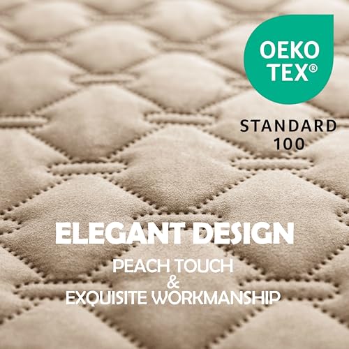 gogobunny 100% Double-Sided Waterproof Dog Bed Cover Pet Blanket Sofa Couch Furniture Protector for Puppy Large Dog Cat, Reversible (30x30 Inch (Pack of 1), Dark Beige/Light Beige) - color: Dark Beige/Light Beige, size: 30x30 Inch (Pack of 1)