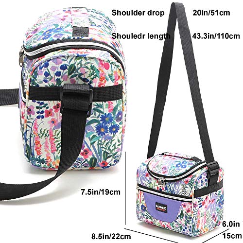 Lunch Bag insulated Lunch Box Cooler Bento Bags for Work with Adjustable Strap - color: 7L Pink 005