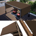 ColourTree 5' W x 5' L Brown Pergola Sun Shade Canopy Replacement Cover UPF50, Commercial Grade 260 GSM Cloth for Outdoor Patio, Includes Stainless Steel Weighted Rods (We Make Custom Size)
