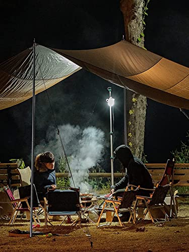 Tarp Poles, Telescoping Tent Poles, Ultra-Lightweight Portable Aluminum Sun Shade Poles That Extends Up to 7'6",Suitable for Camping, Tent, Awning, Beach Shelter(2 PCS) - color: Black