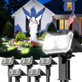 LETMY Solar Lights Outdoor Waterproof IP65, 6 Pack Solar Spot Lights Outdoor With 14 Big LEDs, 2-in-1 Wall Lights & 2 Modes Solar Powered Landscape Spotlights for Garage Pathway Yard Decor Garden Gift - size: 6 PACK
