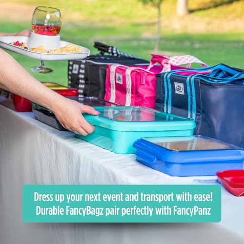 Fancy Panz - Aqua Insulated Casserole Carrier Bag - Insulated Thermal Bags for Hot & Cold Food Holds 2 Standard Size Fancy Panz - 2 Pockets - Food Container - Hosting Essentials - color: Aqua