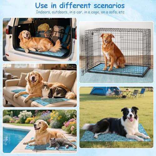 Ownpets Dog Cooling Mat, XX-Large 47 x 31 Inch Thick and Waterproof Cooling Pad for Summer, Water-Filled Pet Mat for Large Dogs, Leakproof Design for Crate, Bed, Sofa, Floor and Car Seat - size: Xx-large