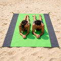 Waterproof Outdoor Mat Sandproof Blanket Lightweight Camping Ground Cover for Family Travel Relaxing Picnic Use 1 Pcs(Grey Green) - color: Grey Green