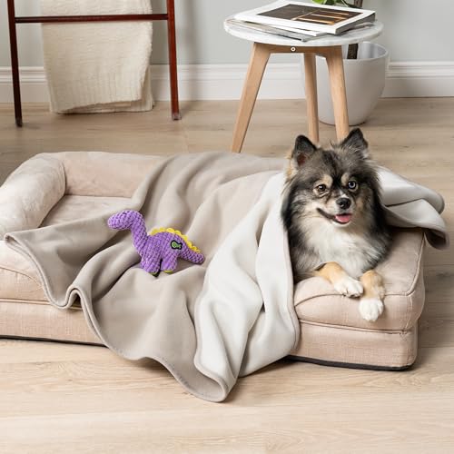PetAmi Waterproof Dog Blanket for Small Medium Pets Dogs Cats, Pet Couch Cover Protector for Furniture, Reversible Washable Soft Fleece Cat Blanket for Bed Couch Sofa, 29x40 (Taupe/Beige) - color: Taupe/Beige, size: Medium (29x40)