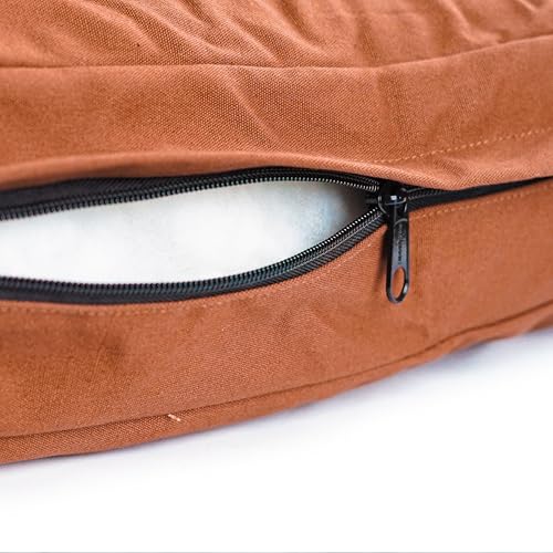WHITEDUCK Dog Bed Cover (Brown) 28" Lx20 Wx4.3 th (S) - color: Brown - Only Cover, size: Small