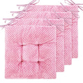 WONDER MIRACLE 4 Pack Seat Cushion/Chair Cushion Pads for Dining Chairs, Office Chair, Car, Floor, Outdoor, Patio，Machine Wash & Dryer Friendly (F&F 16"×16", Baby Pink) - color: Baby Pink, style: F&F 16"×16"