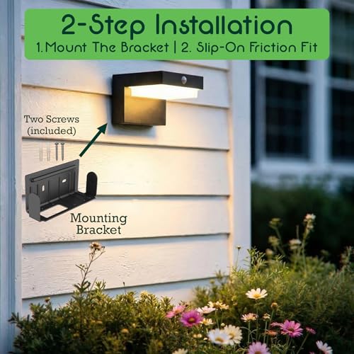 Square Solar Wall Lights - Solar Powered Wall Lamps - LED Lights - PIR Sensor & Two Lighting Modes - Rechargeable Battery Lasts Up to 55 Hours - 3000K - IP44 Weather Resistant - 2 Pack - size: 2 Pack Wall Lights