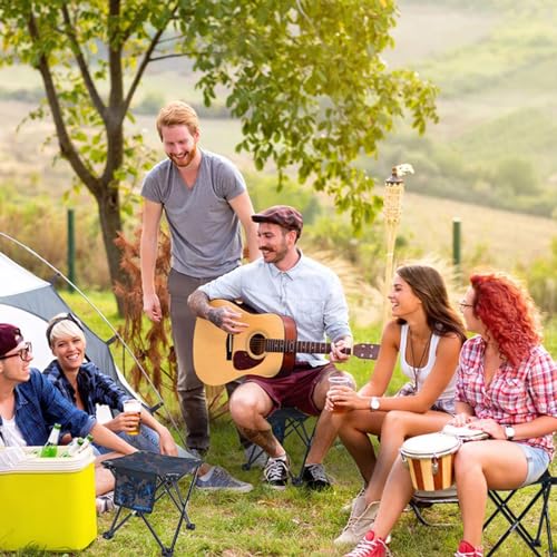 VOLIXOD 2 Pack Folding Portable Camping Stool for Adults, Lightweight Collapsible Stool for Outdoor Footrest Fishing Hiking Gardening and Beach with Carry Bag(400 LBS Capacity) - size: (2 Piece)