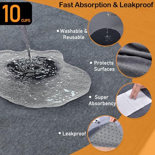 LOOBANI Non-Slip Washable Pee Pad for Dogs, 1 Pack Extra Large Reusable Dog Mat for Floor, Fast Absorbent Pet Whelping Pads, Puppy Playpen Mat for Incontinence, Housebreaking, Crate, 52x82in, Gray - size: 52"*82"(Pack of 1) Gray