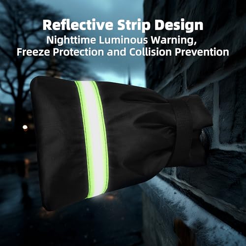 Outdoor Faucet Covers for Winter: Freeze Protection for Outside Hose Bib Spout - Insulation Water Spigot Sock with 9.5" H x 6.7" W - Waterproof Tap Cover Reusable for Garden 2 Pack