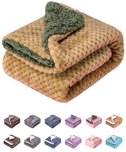 DG-Mocha Fuzzy Dog, Cat & Pet Blanket - Warm & Soft Plush Fleece Receiving Blanket for Dog Bed, Cat Bed, Couch, Sofa, Travel & Outdoor, Camping (24" x 32") - color: Dg-mocha, size: Blanket (24" x 32")