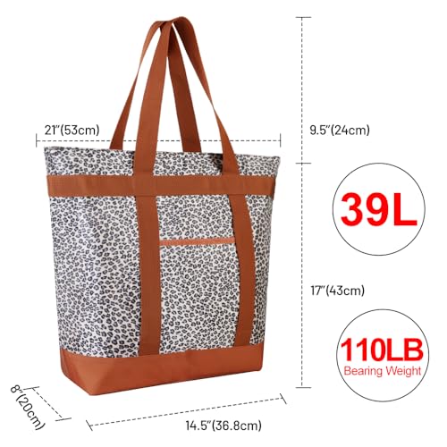 Insulated Reusable Tote Bag for Grocery Shopping for Women/Men, Pizza/Food Delivery Bag to Keep Food Cold/Hot for Commercial Delivery Services, Cooler bags for Travel/Beach/Picnic, Cow Print - color: Cow Print, size: Non-Waterproof