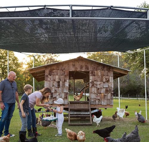 Shade Cloth - 70-90% Sunblock Net for Garden Patio,Shade Sails for Plants Greenhouse Outdoor Pergola Lawn Swimming Sun Shade Cloths for Kennel Chicken Coop Easier to Hang Shade Net Cover - size: 5'x16'