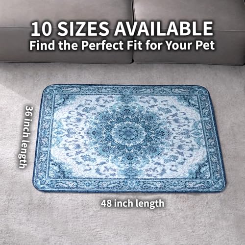 Washable Pee Pads for Dogs, Reusable Puppy Potty Training Pads, Ultra-Absorbent Thick Waterproof Leak-Proof Non-Slip Pads & Mat for Crate, Playpen, Floor, Whelping & Housebreaking , 2 Pack 36"x48" - color: Blue/Multi, size: 36" ×48"(pack of 2)