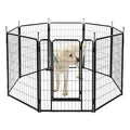 Amazon Basics Dog Playpen, 8 Panels Metal Fence with Door, Foldable for Indoor and Outdoor Use, Suitable for Small to Medium Sized Dogs, 36 Inch Height, Black - style: 8pcs-36"
