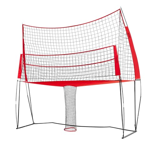 VEVOR Volleyball Training Net System,8 * 11/12 * 11ft/Pitching Practice/Spiking Practice/14 Net,Portable Net Station, Easy Setup Indoor Outdoor Target Net for Serving Spiking Setting - style: Spiking Practice